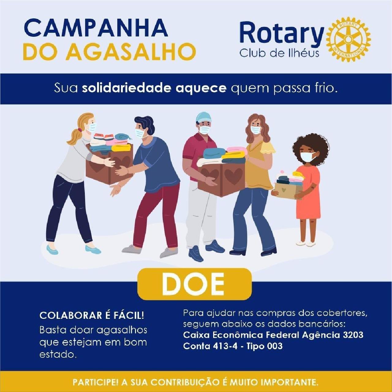 ROTARY CLUB ILHÉUS INICIA CAMPANHA DO AGASALHO ROTARY CLUB ILHÉUS INICIA CAMPANHA DO AGASALHO