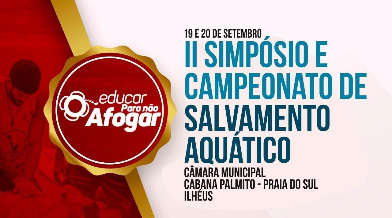 II SIMPÓSIO E CAMPEONATO DE SALVAMENTO AQUÁTICO ACONTECERÁ NESTA QUINTA (19) EM ILHÉUS II SIMPÓSIO E CAMPEONATO DE SALVAMENTO AQUÁTICO ACONTECERÁ NESTA QUINTA (19) EM ILHÉUS