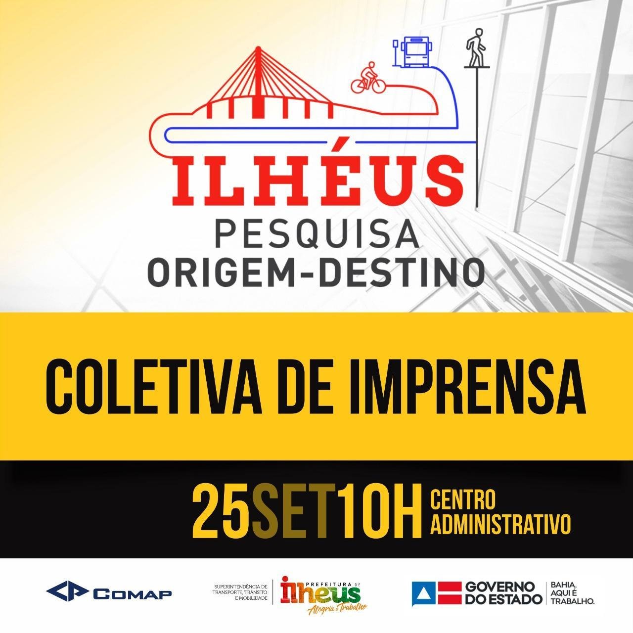 IMPRENSA É CONVIDADA PARA LANÇAMENTO DE PESQUISA SOBRE ORIGEM E DESTINO DE PASSAGEIROS IMPRENSA É CONVIDADA PARA LANÇAMENTO DE PESQUISA SOBRE ORIGEM E DESTINO DE PASSAGEIROS