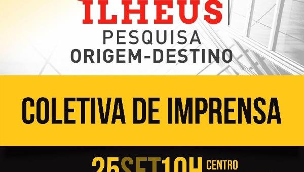 IMPRENSA É CONVIDADA PARA LANÇAMENTO DE PESQUISA SOBRE ORIGEM E DESTINO DE PASSAGEIROS