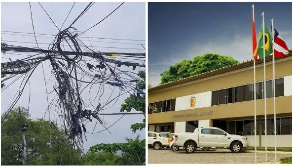 PREFEITURA E COELBA DEVEM SE REUNIR PARA SOLUCIONAR POLUIÇÃO VISUAL CAUSADA POR CABOS DE INTERNET INATIVOS
