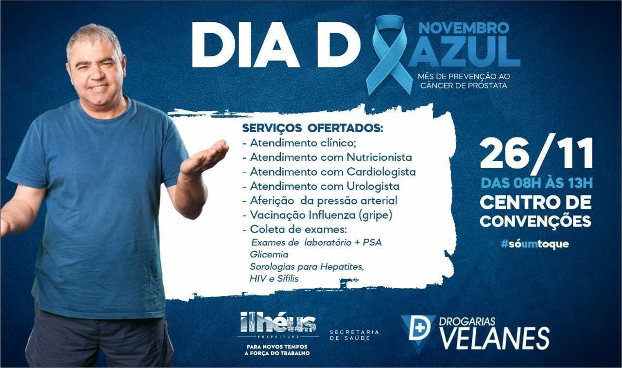 ILHÉUS PROMOVE MUTIRÃO DE PREVENÇÃO AO CÂNCER DE PRÓSTATA NESTA SEXTA-FEIRA (26)