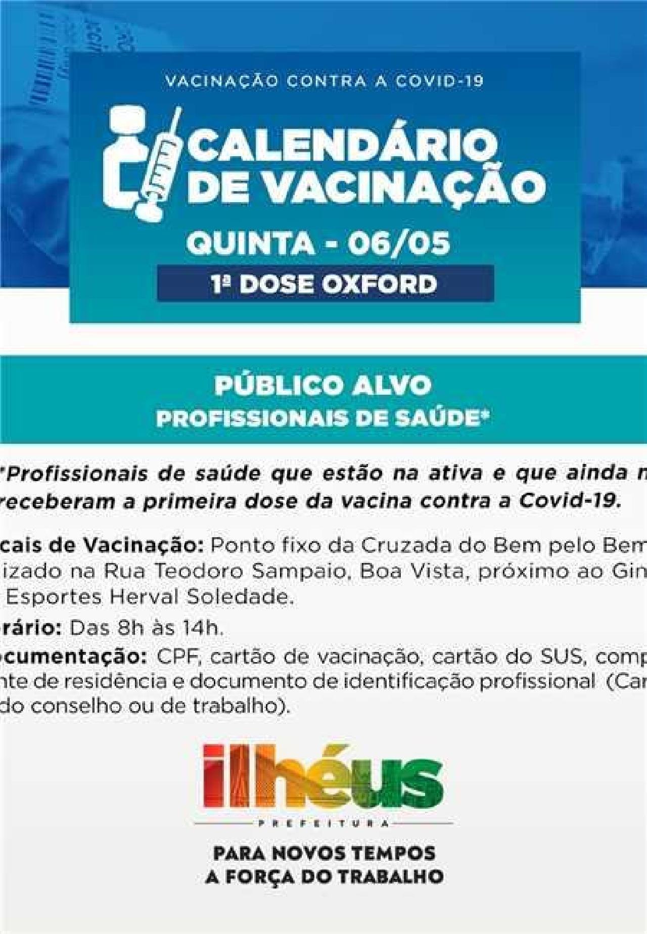 ILHÉUS VACINA PROFISSIONAIS DE SAÚDE ILHÉUS VACINA PROFISSIONAIS DE SAÚDE