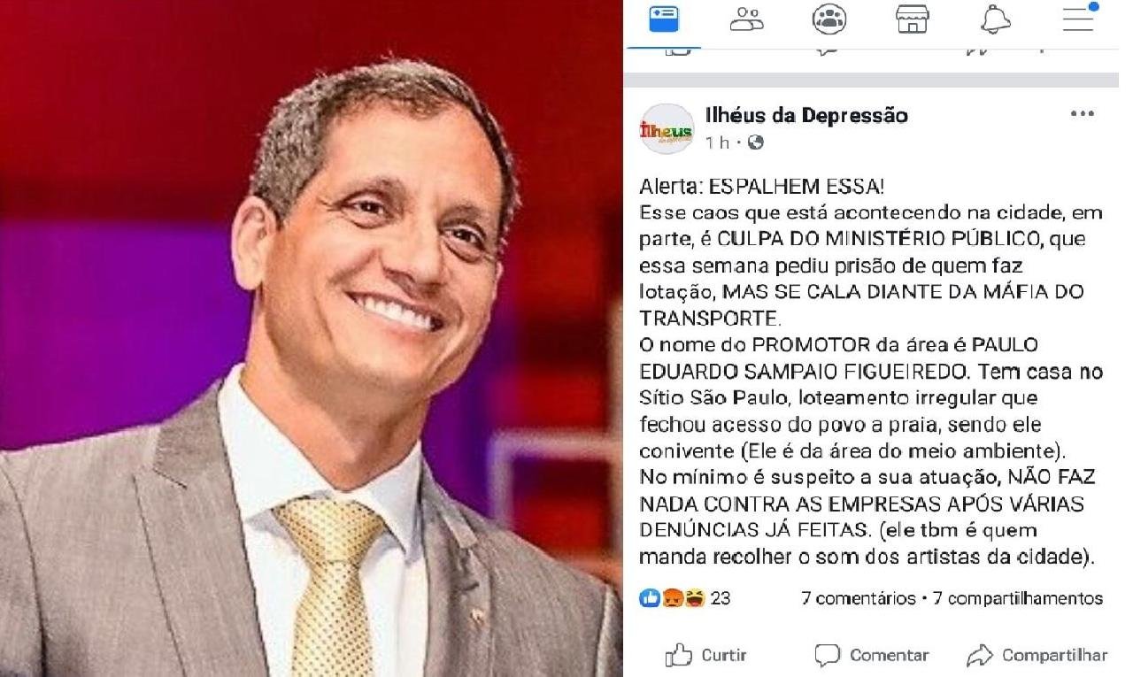 ILHÉUS: PÁGINA DO FACEBOOK ACUSA PROMOTOR DE SER CONIVENTE COM “MÁFIA” DO TRANSPORTE ILHÉUS: PÁGINA DO FACEBOOK ACUSA PROMOTOR DE SER CONIVENTE COM “MÁFIA” DO TRANSPORTE