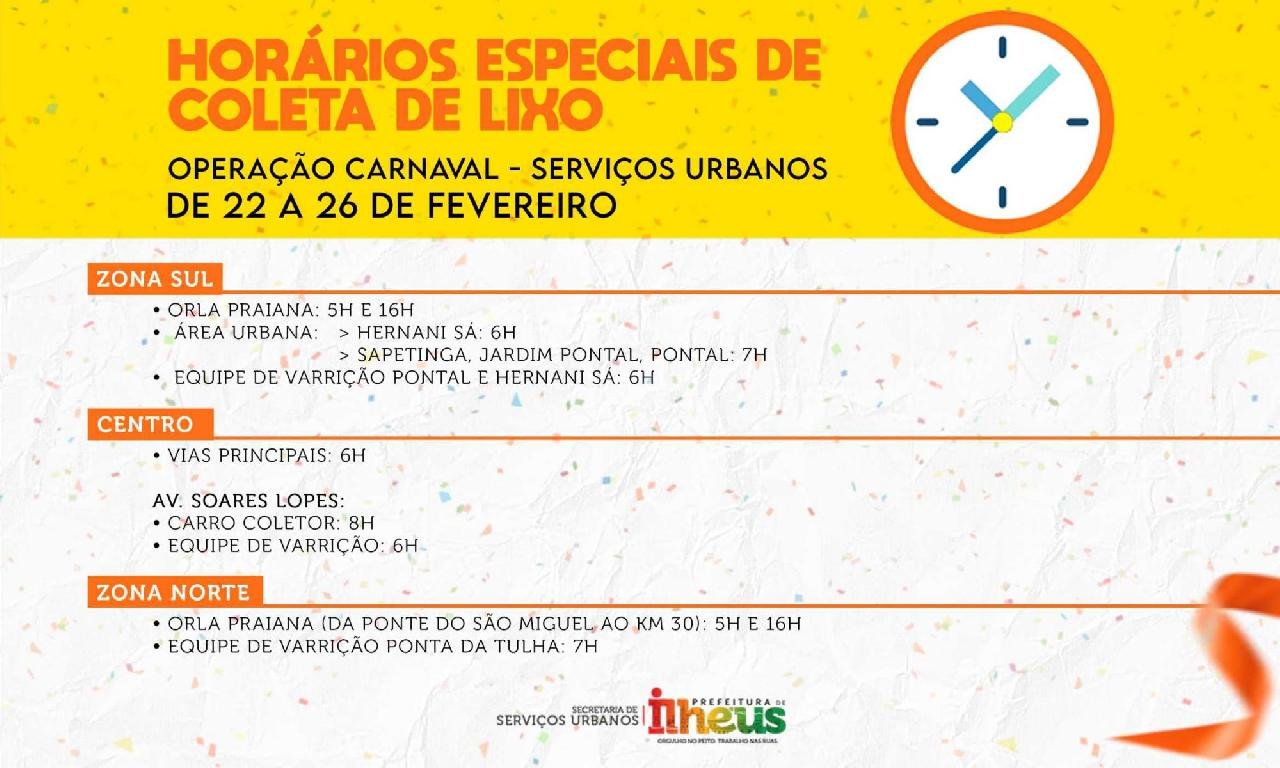 ILHÉUS: OPERAÇÃO ESPECIAL DE LIMPEZA DURANTE O CARNAVAL ILHÉUS: OPERAÇÃO ESPECIAL DE LIMPEZA DURANTE O CARNAVAL