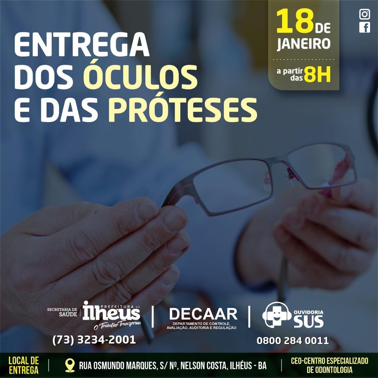 ÓCULOS E PRÓTESES SERÃO ENTREGUES A PACIENTES CONTEMPLADOS NA FEIRA CIDADÃ ÓCULOS E PRÓTESES SERÃO ENTREGUES A PACIENTES CONTEMPLADOS NA FEIRA CIDADÃ
