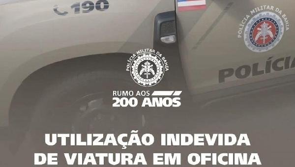 NOTA: VIATURA DA PM UTILIZADA INDEVIDAMENTE EM CLIPE DE CANTOR ESTAVA EM OFICINA CREDENCIADA
