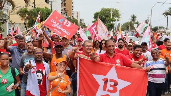 EM ILHÉUS, PT E BASE DE MARÃO MARCHAM EM APOIO À LULA, JERÔNIMO E SOANE