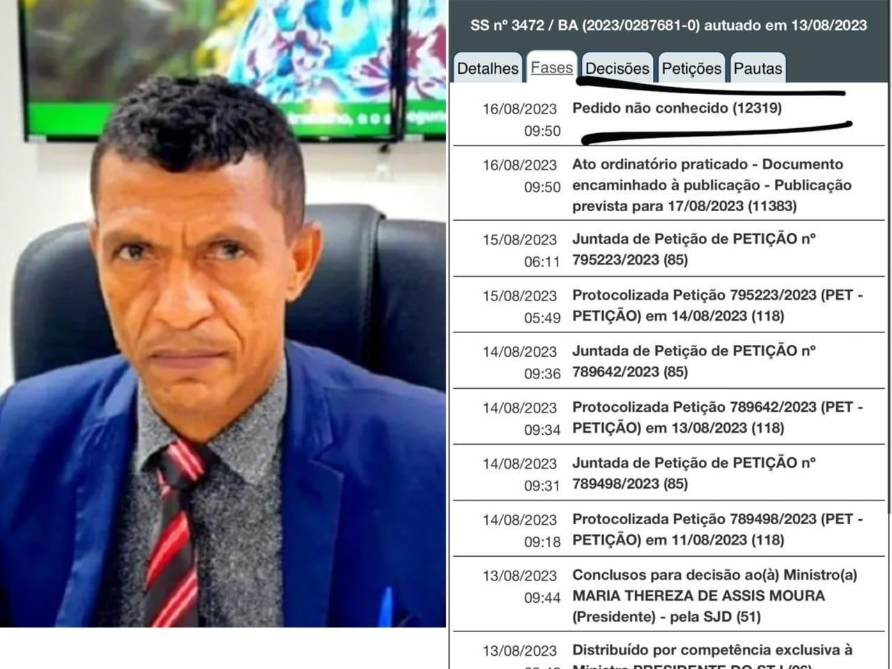 STJ NÃO RECONHECE PEDIDO DE ABRAÃO E CARQUEIJA PERMANECE NO CARGO STJ NÃO RECONHECE PEDIDO DE ABRAÃO E CARQUEIJA PERMANECE NO CARGO