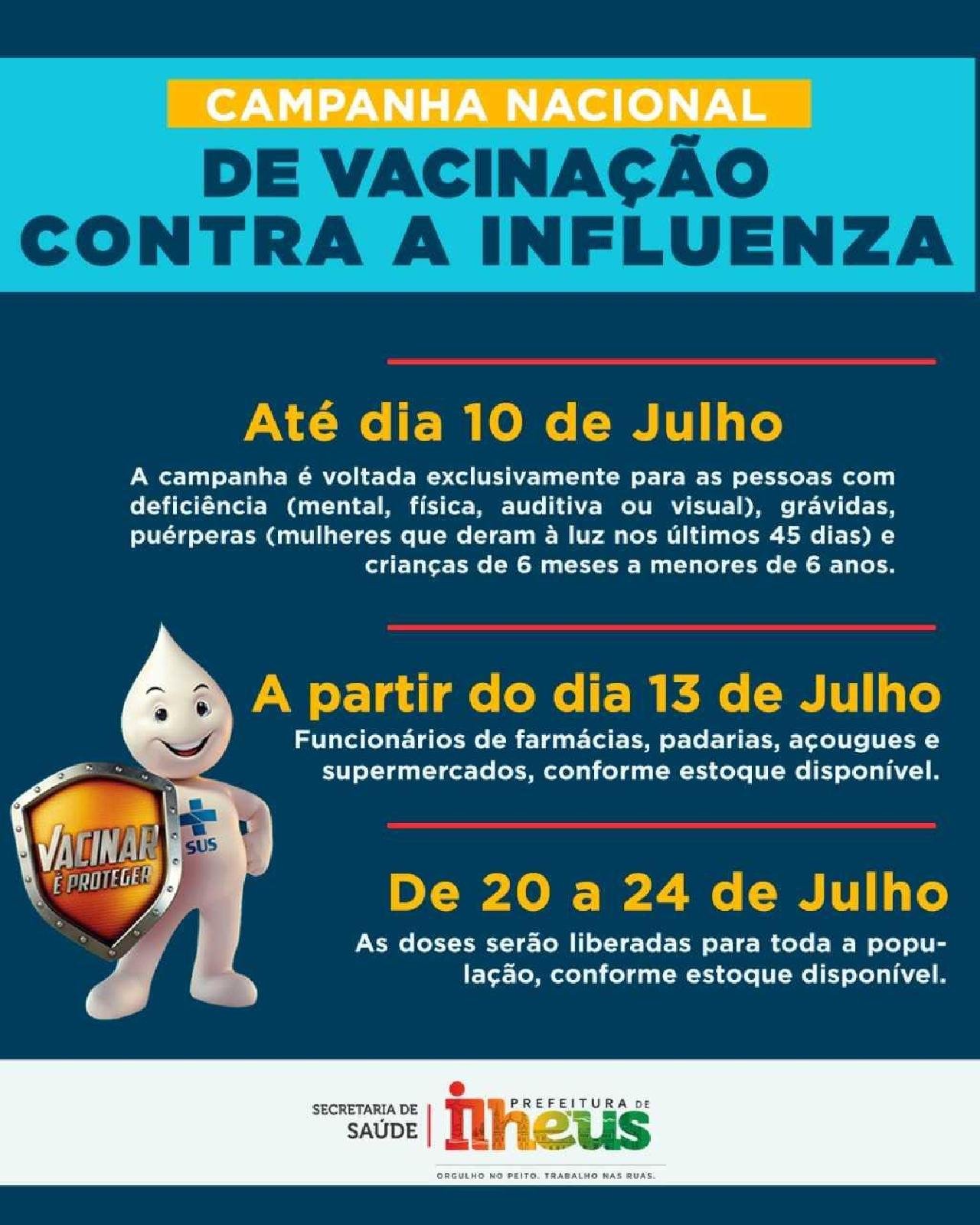 VACINAÇÃO CONTRA A GRIPE EM ILHÉUS TEM BAIXA ADESÃO DO PÚBLICO-ALVO; CAMPANHA SEGUE ATÉ 24 DE JULHO VACINAÇÃO CONTRA A GRIPE EM ILHÉUS TEM BAIXA ADESÃO DO PÚBLICO-ALVO; CAMPANHA SEGUE ATÉ 24 DE JULHO