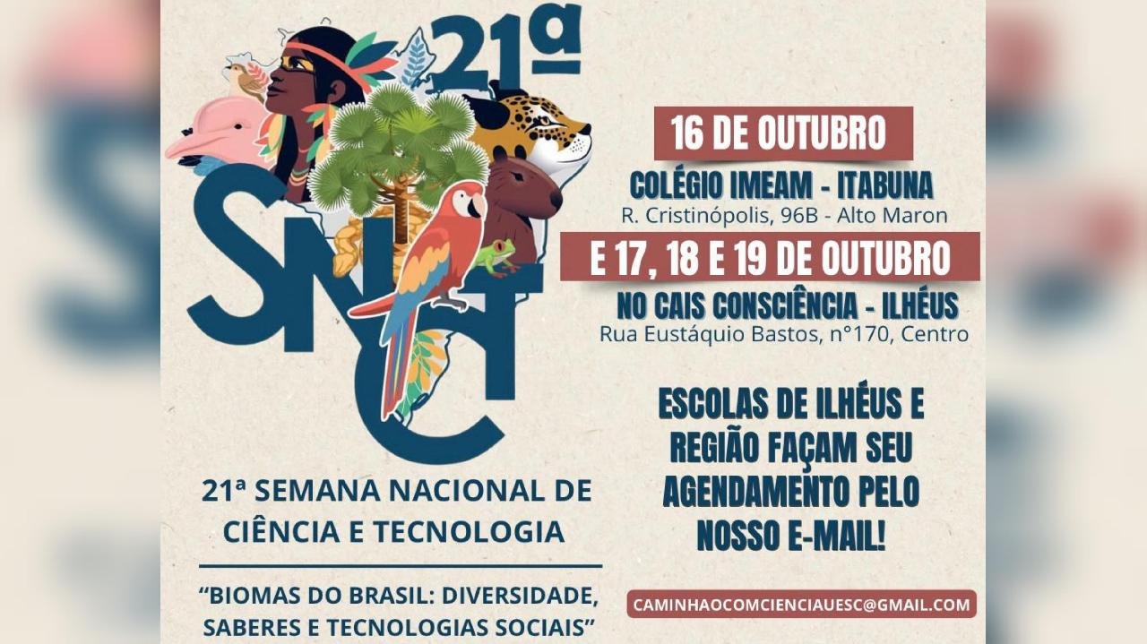 CAMINHÃO COM CIÊNCIA DA UESC VAI PARTICIPAR DA 21ª SEMANA NACIONAL DE CIÊNCIA E TECNOLOGIA CAMINHÃO COM CIÊNCIA DA UESC VAI PARTICIPAR DA 21ª SEMANA NACIONAL DE CIÊNCIA E TECNOLOGIA