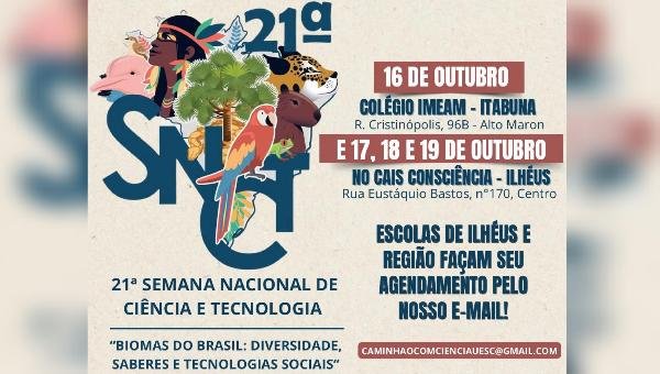 CAMINHÃO COM CIÊNCIA DA UESC VAI PARTICIPAR DA 21ª SEMANA NACIONAL DE CIÊNCIA E TECNOLOGIA