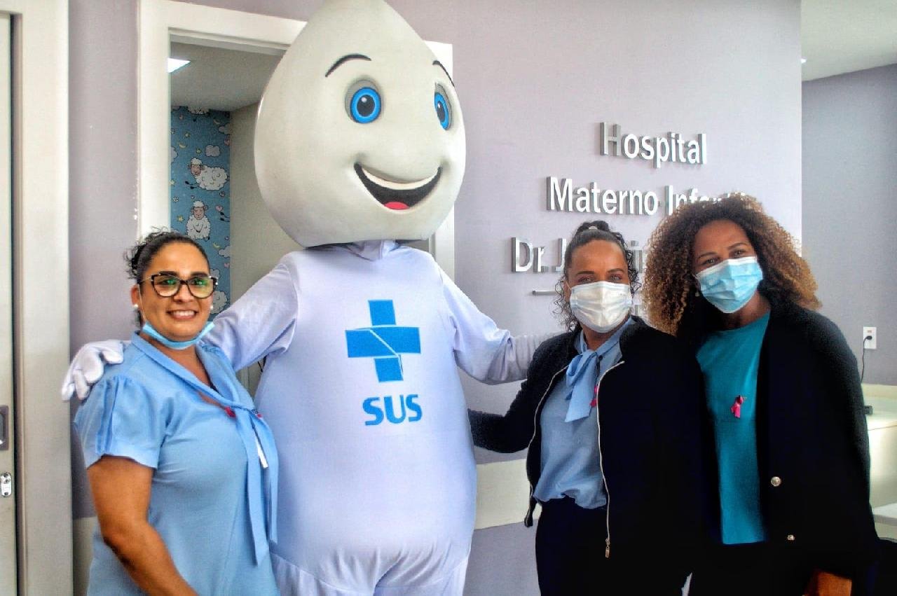 HOSPITAL MATERNO INFANTIL DR. JOAQUIM SAMPAIO RECEBE VISITA DO ZÉ GOTINHA