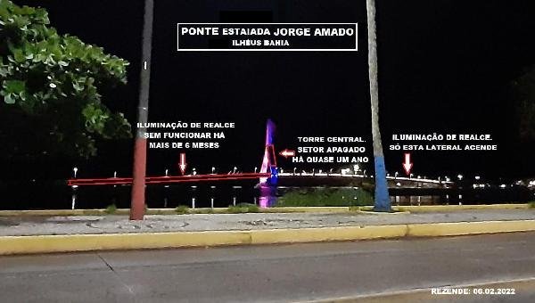 POPULAÇÃO DE ILHÉUS COBRA MANUTENÇÃO NA PONTE JORGE AMADO E GOVERNO RUI COSTA IGNORA