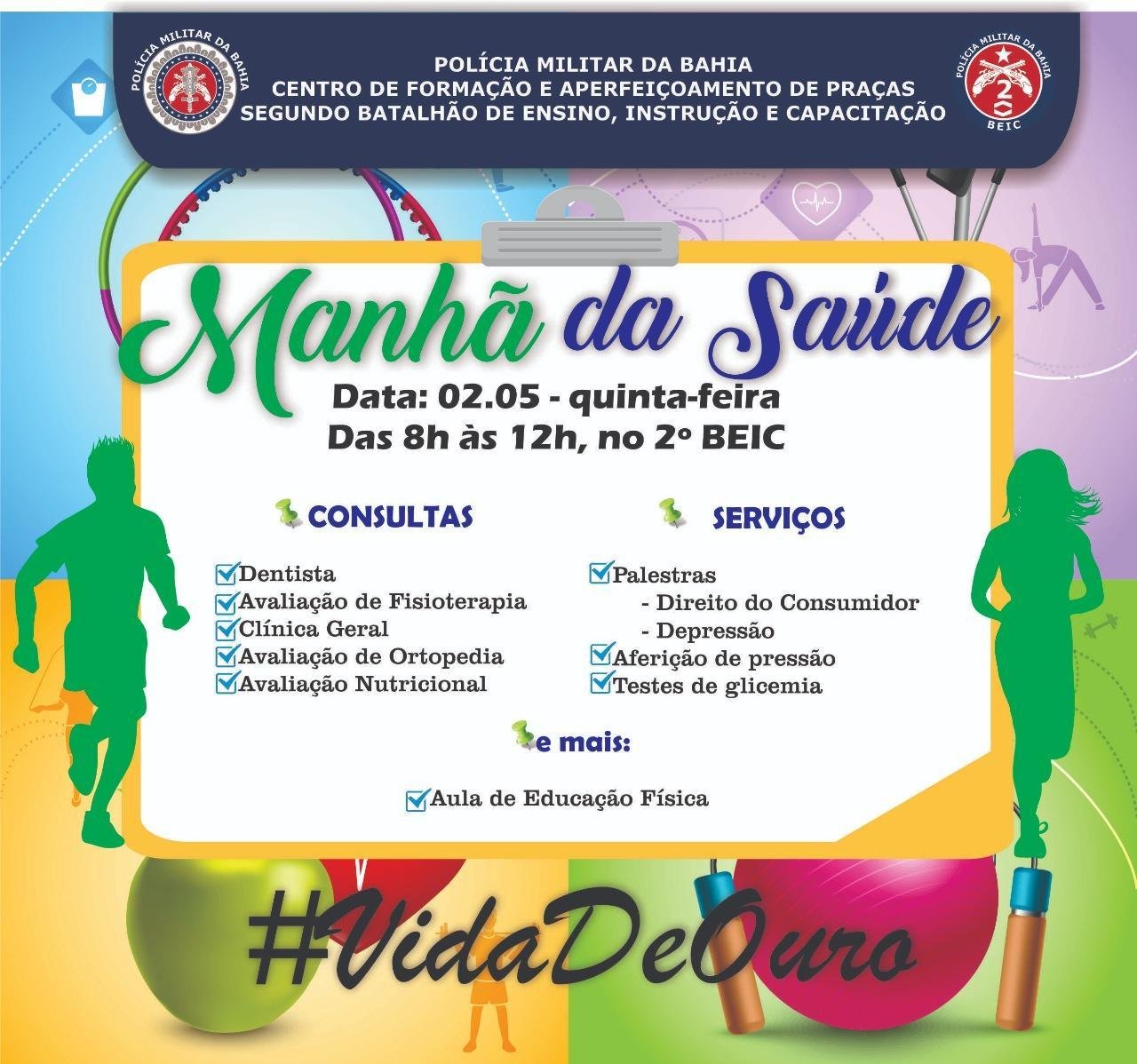 ILHÉUS: PM REALIZA MANHÃ DE SAÚDE NO 2° BEIC