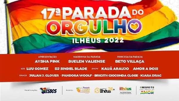 PARADA DO ORGULHO: TRÂNSITO DE ILHÉUS SERÁ ALTERADO NESTE DOMINGO (18); CONFIRA A PROGRAMAÇÃO 