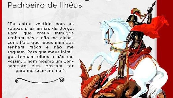 23 DE ABRIL: DIA DE SÃO JORGE, PADROEIRO DE ILHÉUS