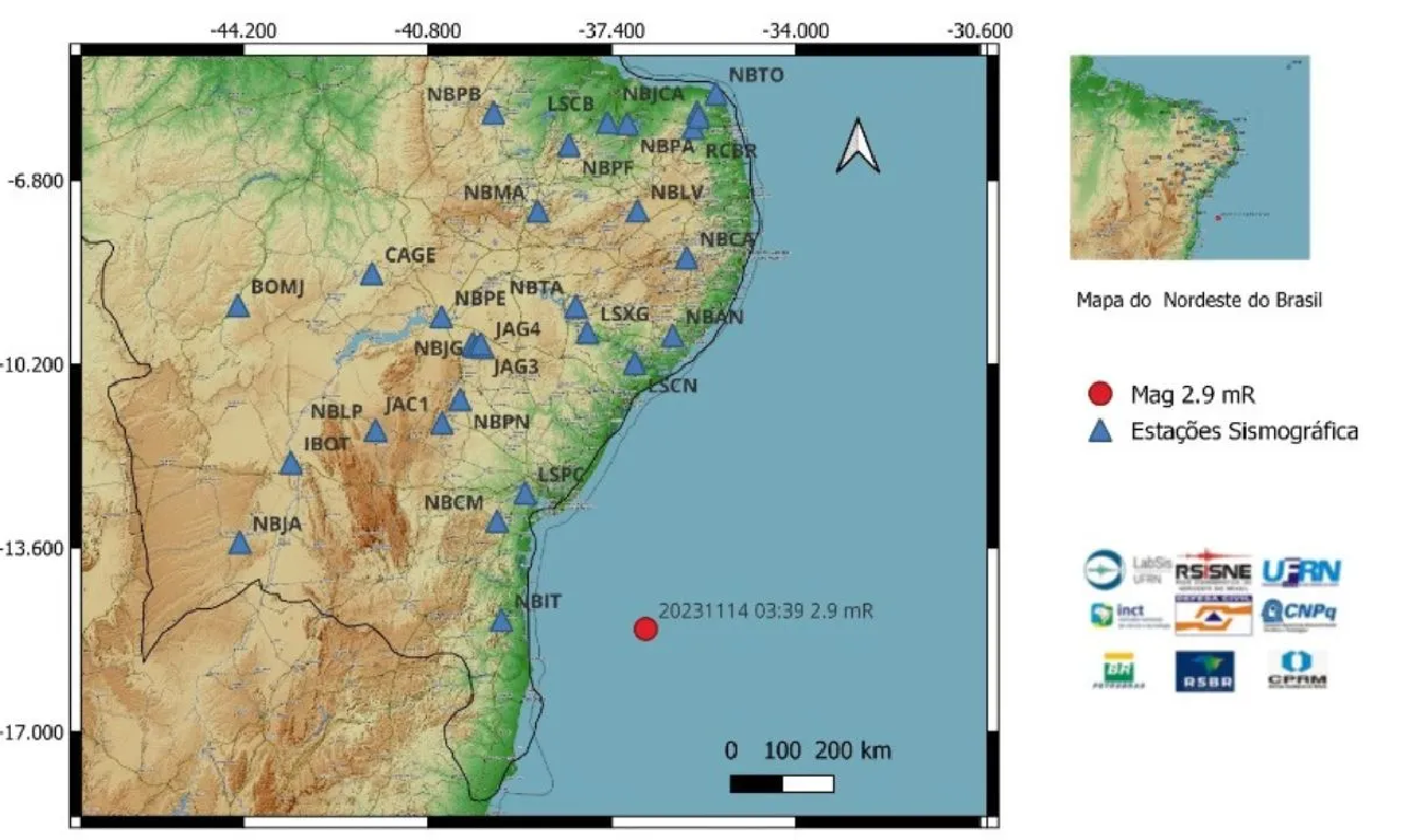 TREMOR É REGISTRADO NO OCEANO NA ULTIMA TERÇA (11) , A 242 KM DA COSTA DE ILHÉUS TREMOR É REGISTRADO NO OCEANO NA ULTIMA TERÇA (11) , A 242 KM DA COSTA DE ILHÉUS