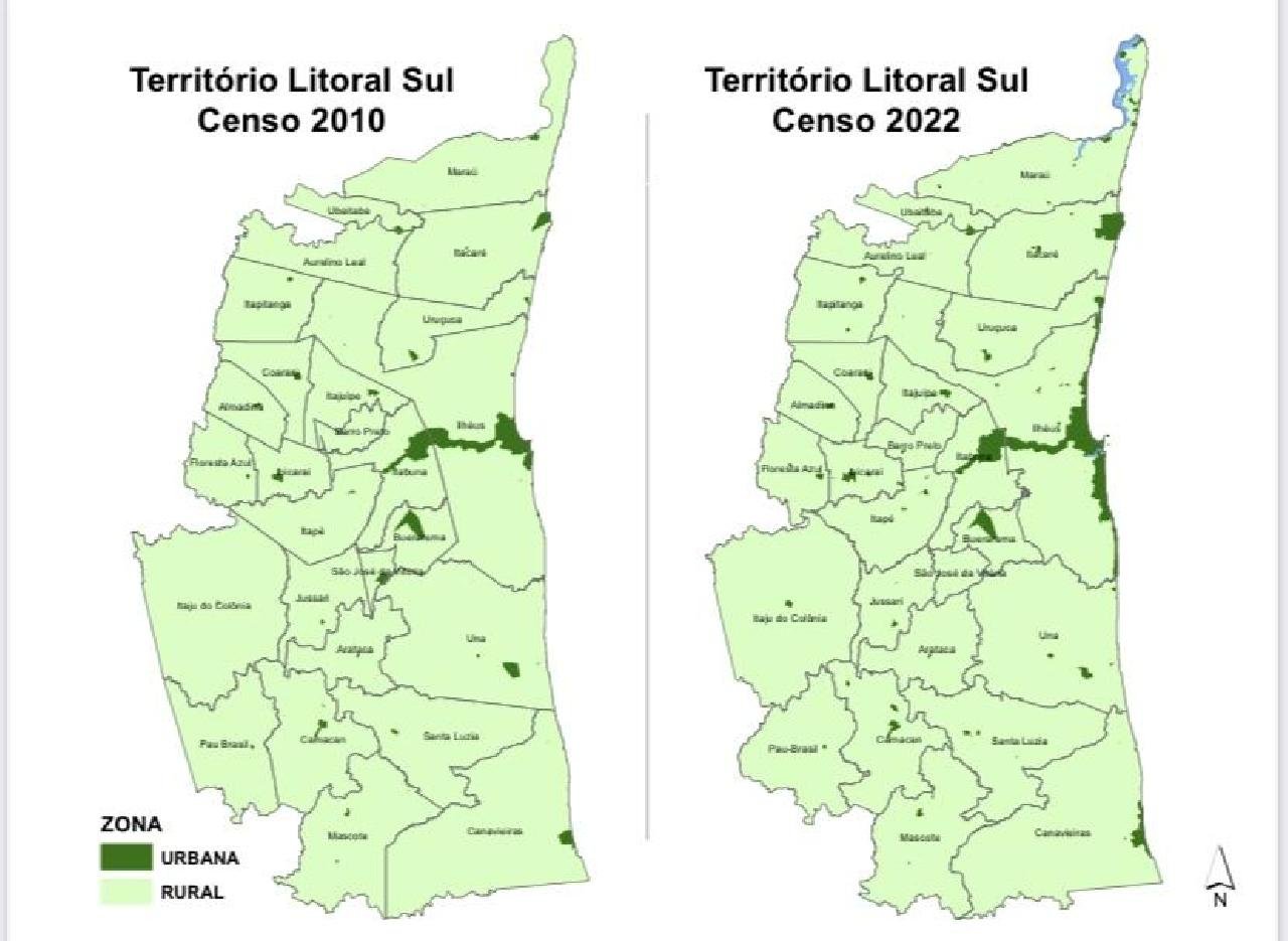 MAPA COMPARATIVO COM DADOS DOS CENSOS APONTAM AUMENTO DA MANCHA URBANA EM ILHÉUS; CONFIRA MAPA COMPARATIVO COM DADOS DOS CENSOS APONTAM AUMENTO DA MANCHA URBANA EM ILHÉUS; CONFIRA