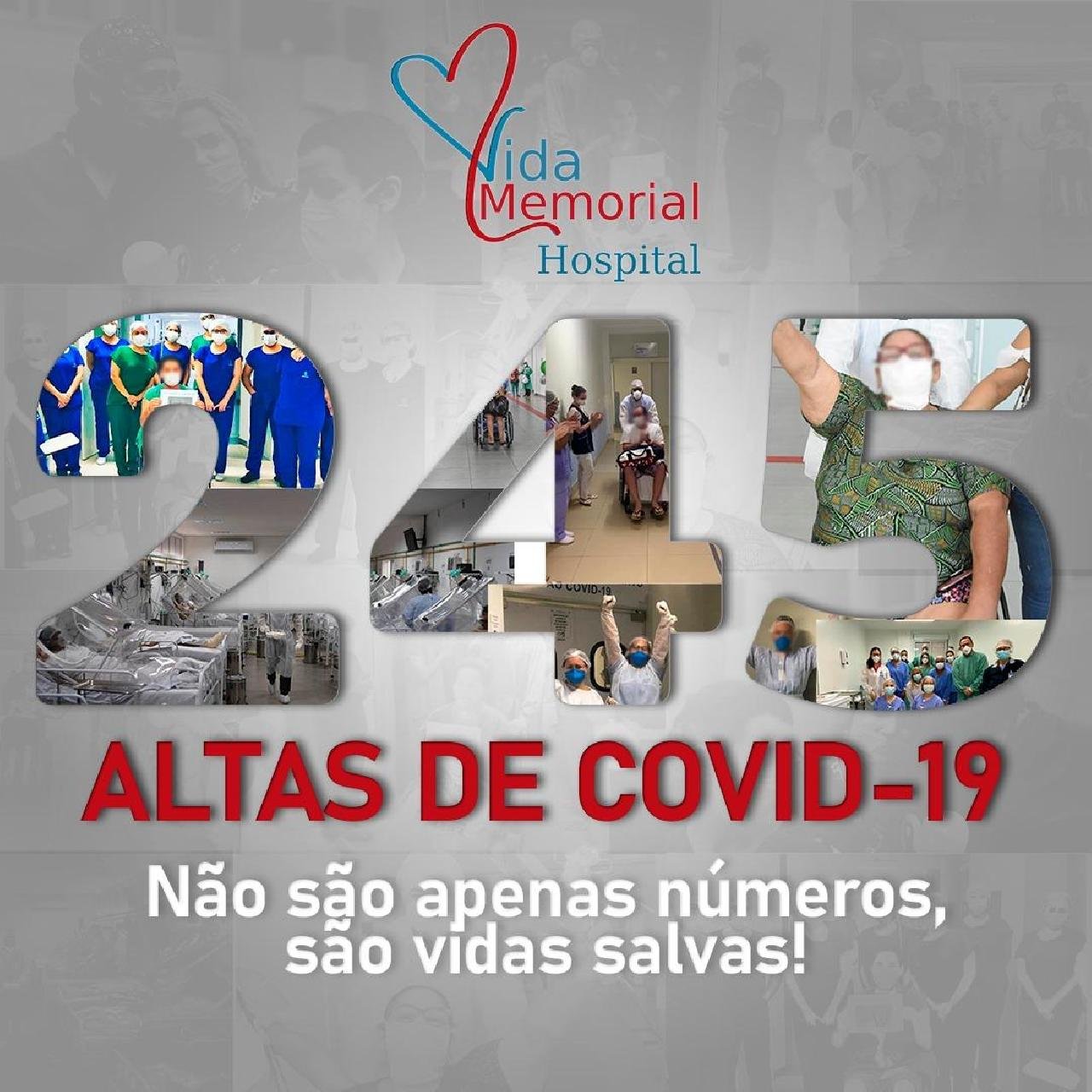 HOSPITAL VIDA MEMORIAL COMEMORA 245 ALTAS APÓS INTERNAÇÃO DE COVID 19 HOSPITAL VIDA MEMORIAL COMEMORA 245 ALTAS APÓS INTERNAÇÃO DE COVID 19