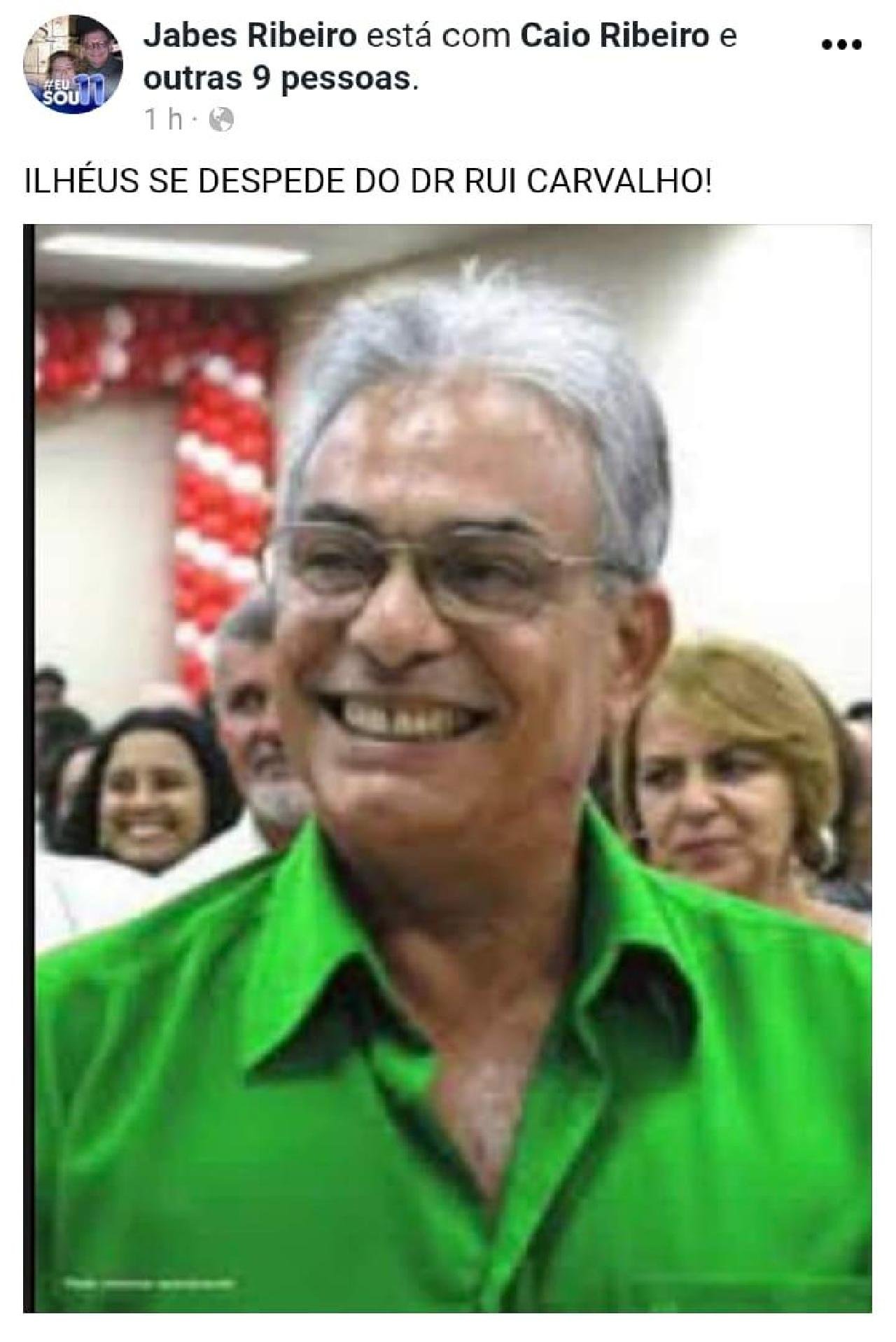 "RUY ERA INTRANSIGENTE NA DEFESA DA DEMOCRACIA", DIZ O EX-PREFEITO JABES RIBEIRO "RUY ERA INTRANSIGENTE NA DEFESA DA DEMOCRACIA", DIZ O EX-PREFEITO JABES RIBEIRO