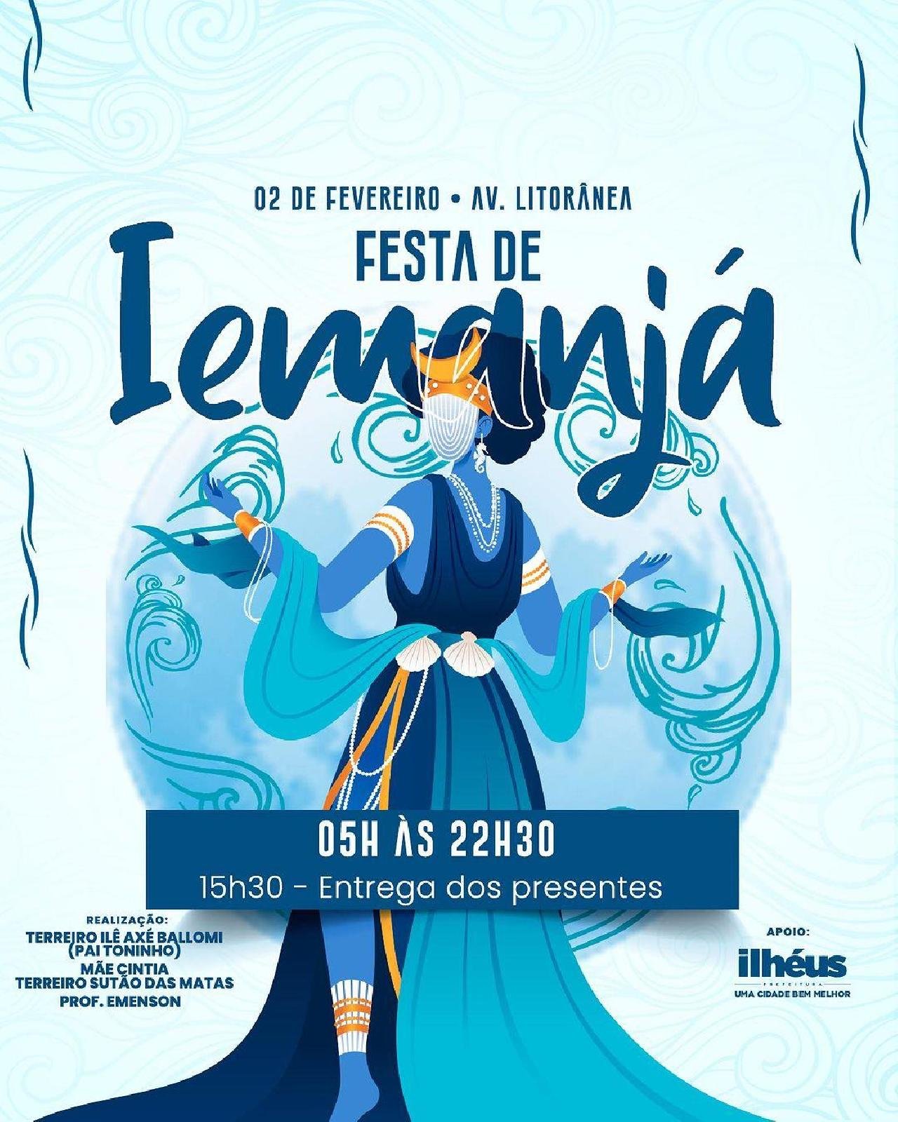 FESTA DE YEMANJÁ SERÁ REALIZADA EM ILHÉUS FESTA DE YEMANJÁ SERÁ REALIZADA EM ILHÉUS